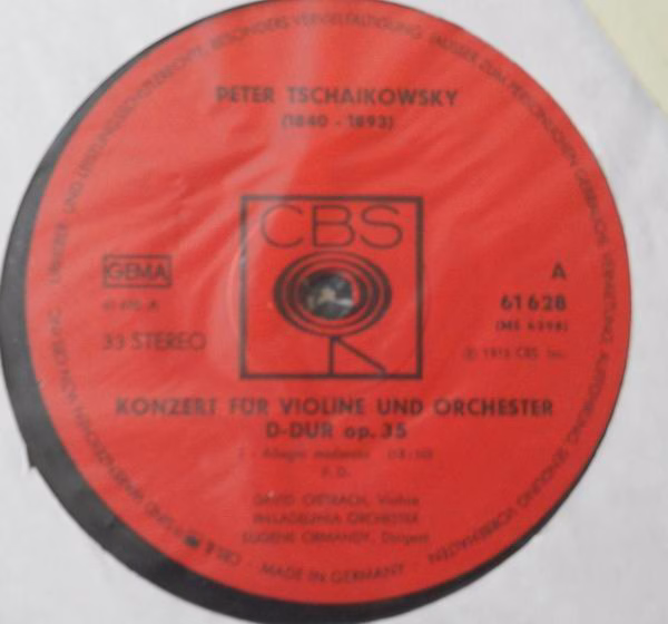 CBS 61 628 - Pyotr Ilyich Tchaikovsky, David Oistrach - Konzert - Image 3