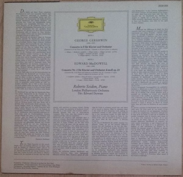 Deutsche Grammophon 2530 055 - George Gershwin, Edward MacDowell - Image 2