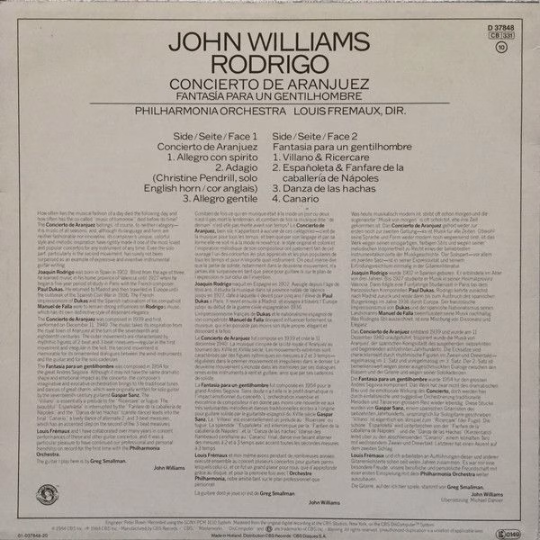 CBS Masterworks Digital D 37848 - John Williams (7), Joaquín Rod - Image 2