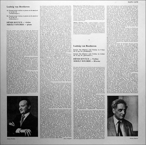 Hungaroton SLPX 12279 - Ludwig van Beethoven, Dénes Kovács, Mihá - Image 5