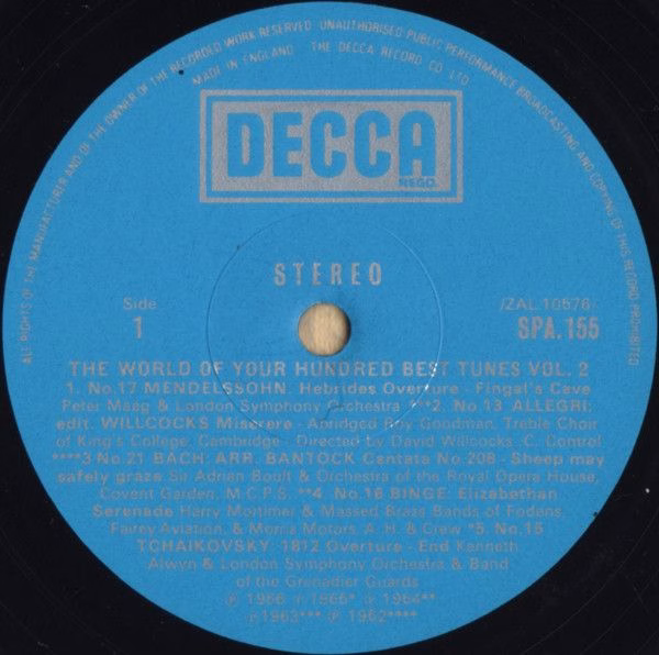 DECCA SPA 155 - Various - The World Of Your Hundred Best Tunes V - Image 3