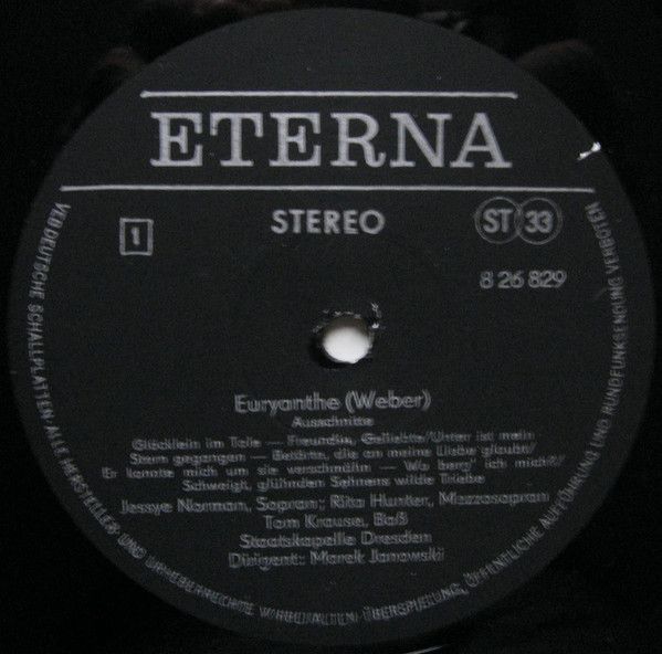 Eterna 8 26 829 - Carl Maria von Weber, Jessye Norman, Nicolai G - Image 3