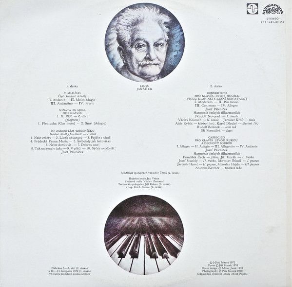 Supraphon 1 11 1481 - Leoš Janáček, Josef Páleníček - Leoš Janáč - Image 2