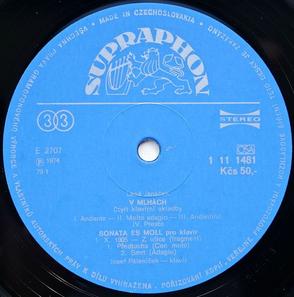 Supraphon 1 11 1481 - Leoš Janáček, Josef Páleníček - Leoš Janáč - Image 6