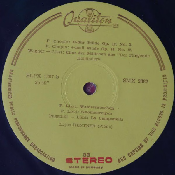Qualiton SLPX 1307 - Louis Kentner - Für Elise - Popular Piano P - Image 4