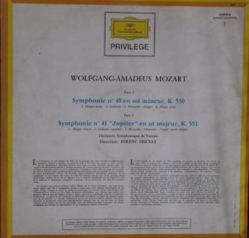 Deutsche Grammophon 2538019 - Wolfgang Amadeus Mozart, Wiener Sy - Image 2