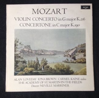 Argo ZRG 729 - Wolfgang Amadeus Mozart, Alan Loveday, Iona Brown