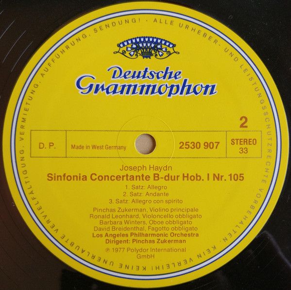 Deutsche Grammophon 2530 907 - Joseph Haydn, Pinchas Zukerman, L - Image 4