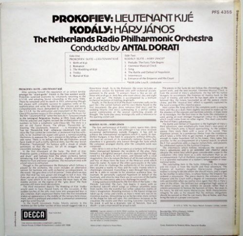 DECCA PFS 4355 - Sergei Prokofiev, Zoltán Kodály, Radio Filharmo - Image 2