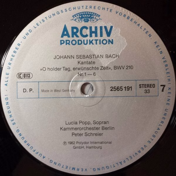 Archiv Produktion 2723 082 - Johann Sebastian Bach, Berliner Sol - Image 6