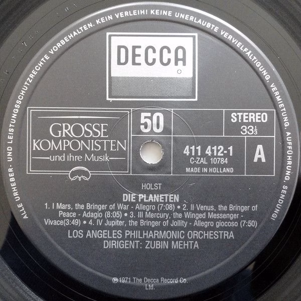 DECCA 411 412-1 - Gustav Holst, Los Angeles Philharmonic Orchest - Image 3