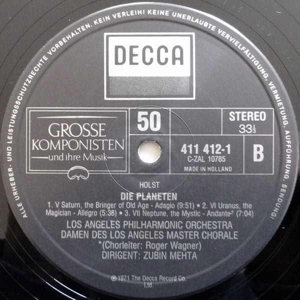 DECCA 411 412-1 - Gustav Holst, Los Angeles Philharmonic Orchest - Image 4