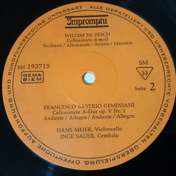 Impromptu SM 193715 - Francesco Geminiani, Benedetto Marcello, W - Image 4