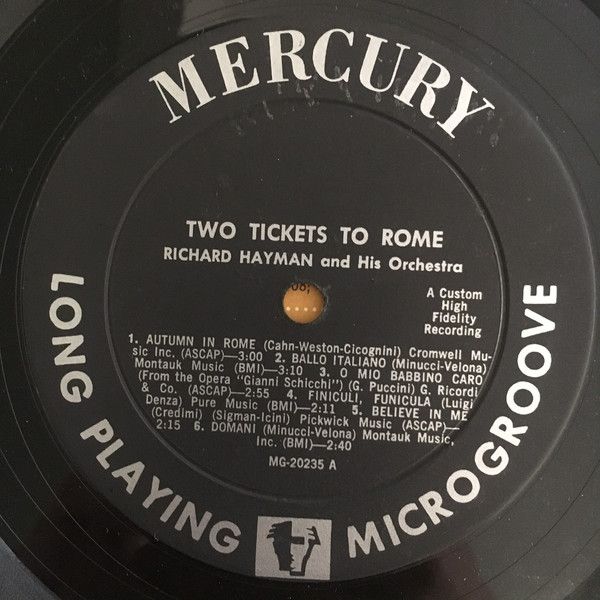 Mercury MG 20235 - Richard Hayman And His Orchestra - Two Ticket - Image 3