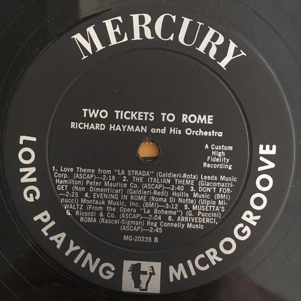 Mercury MG 20235 - Richard Hayman And His Orchestra - Two Ticket - Image 4
