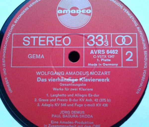 Amadeo AVRS 6462/65 - Wolfgang Amadeus Mozart, Paul Badura-Skoda - Image 4