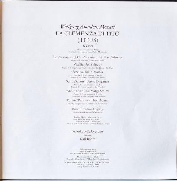 Eterna 8 27 379-381 - Wolfgang Amadeus Mozart - La Clemenza Di T - Image 3