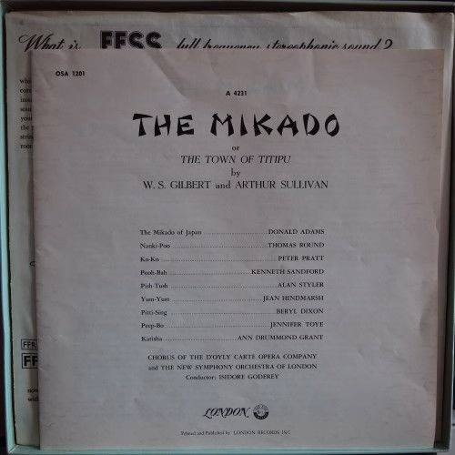 London Records OSA 1201 - Gilbert & Sullivan, D'Oyly Carte Opera - Image 3