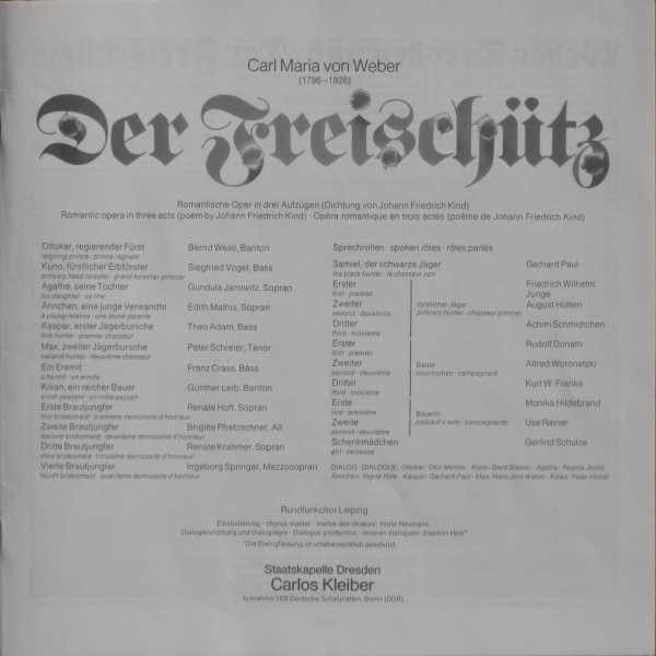 Deutsche Grammophon 2720 071 - Carl Maria von Weber, Gundula Jan - Image 4