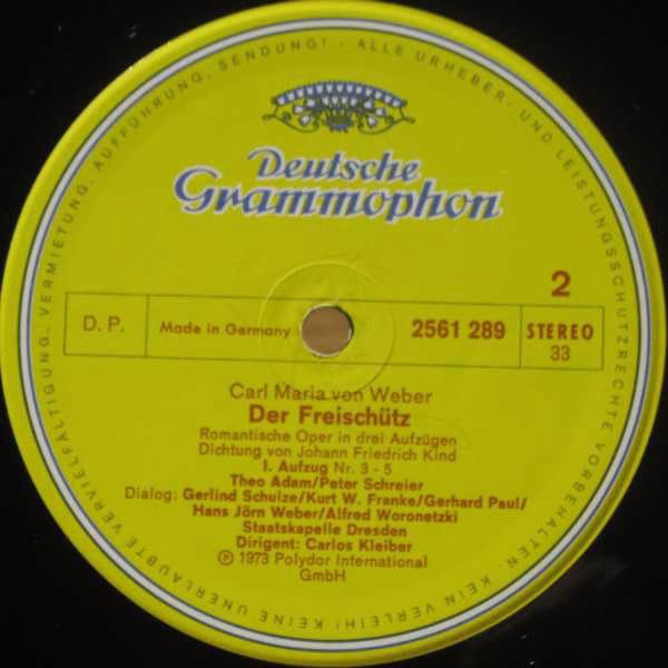Deutsche Grammophon 2720 071 - Carl Maria von Weber, Gundula Jan - Image 9