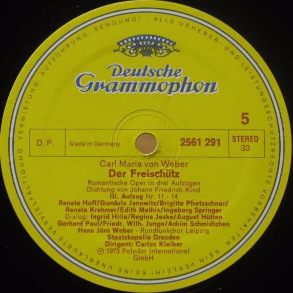 Deutsche Grammophon 2720 071 - Carl Maria von Weber, Gundula Jan - Image 12
