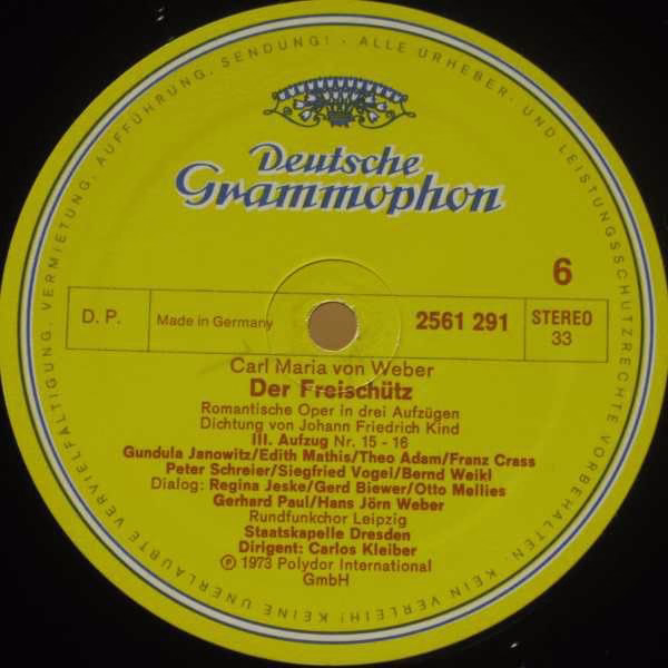 Deutsche Grammophon 2720 071 - Carl Maria von Weber, Gundula Jan - Image 13