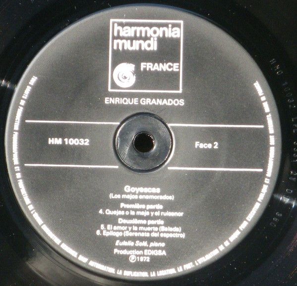 harmonia mundi France HM 10032 - Enrique Granados, Eulàlia Solé - Image 3