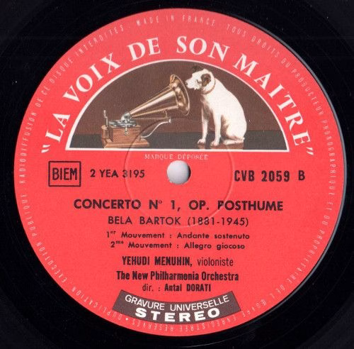 La Voix De Son Maître CVB 2059 - Béla Bartók, Yehudi Menuhin, An - Image 3
