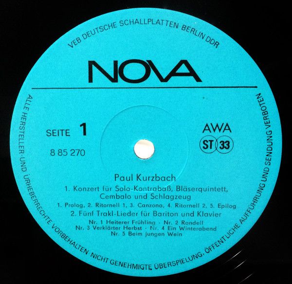 Nova 8 85 270 - Paul Kurzbach, Werner Zeibig, Kammerchor Der Sin - Image 3