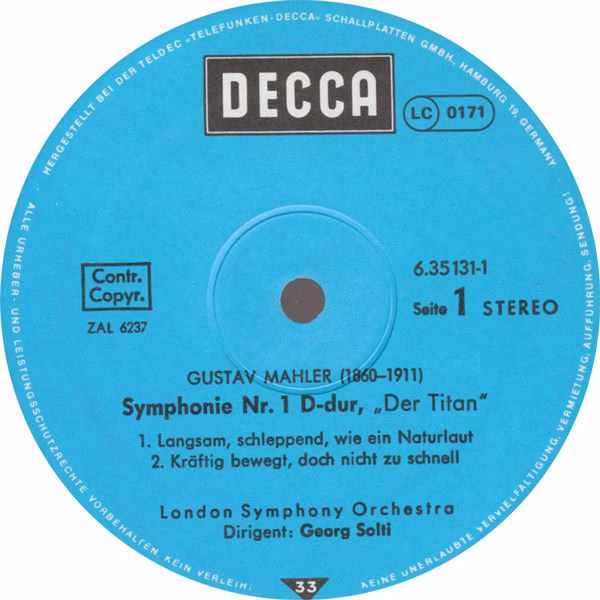 DECCA DK 11511/1-2 - Gustav Mahler, Georg Solti, Sylvia Stahlman - Image 4