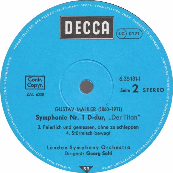 DECCA DK 11511/1-2 - Gustav Mahler, Georg Solti, Sylvia Stahlman - Image 5