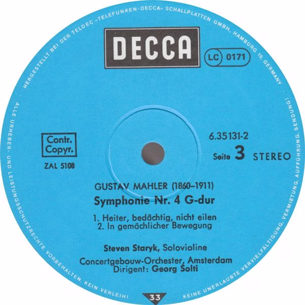 DECCA DK 11511/1-2 - Gustav Mahler, Georg Solti, Sylvia Stahlman - Image 6