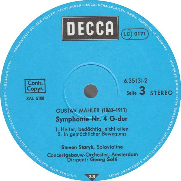 DECCA DK 11511/1-2 - Gustav Mahler, Georg Solti, Sylvia Stahlman - Image 6