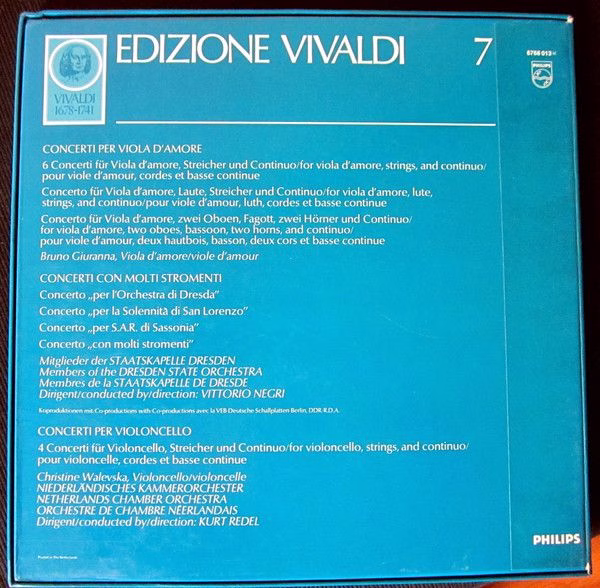 Philips 6768 013 - Antonio Vivaldi, Bruno Giuranna, Christine Wa - Image 2