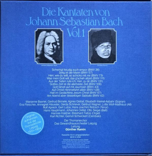 Eurodisc 89 814 XGK - Günther Ramin, Thomanerchor, Gewandhausorc - Image 2