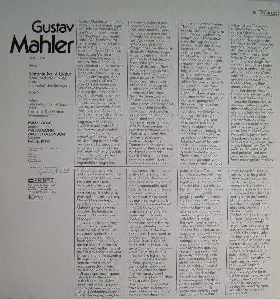 His Master's Voice 1C 037-01 033 - Gustav Mahler, Emmy Loose, Ph - Image 2