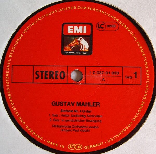 His Master's Voice 1C 037-01 033 - Gustav Mahler, Emmy Loose, Ph - Image 3
