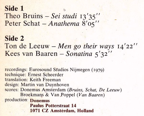 Composers' Voice CV 7904 - Theo Bruins - Piano - Image 2