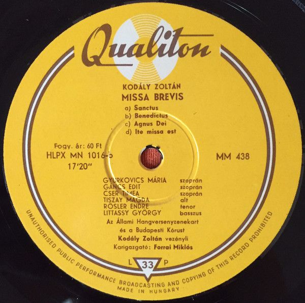 Qualiton HLPX MN 1016 - Zoltán Kodály, Hungarian State Orchestra - Image 4