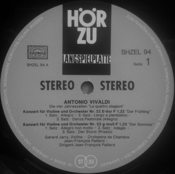 HÖR ZU SHZEL 94 - Antonio Vivaldi - Die Vier Jahreszeiten - Image 3