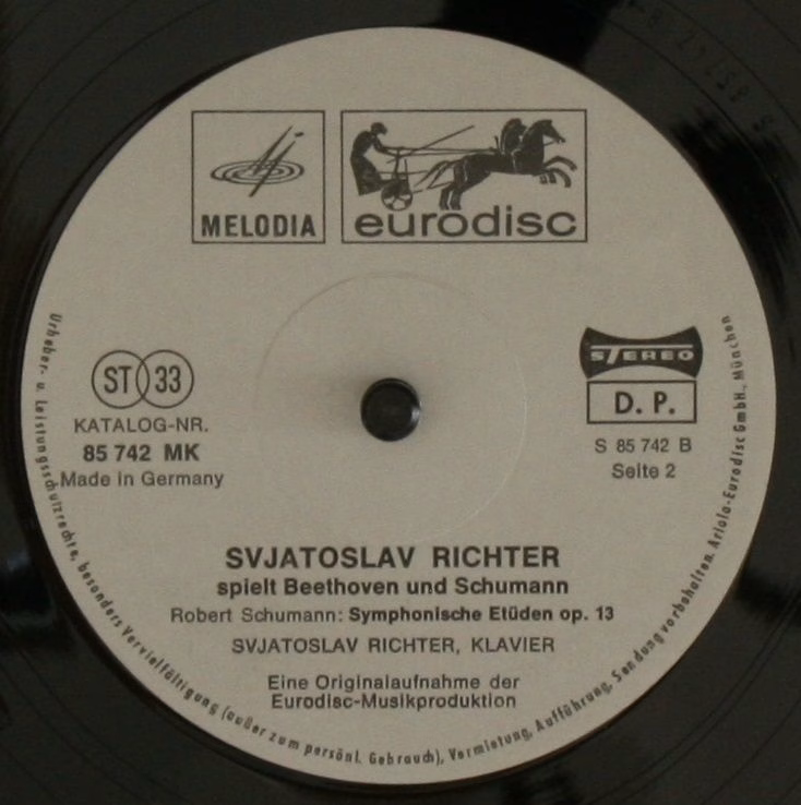 Eurodisc 85 742 MK - Robert Schumann, Ludwig van Beethoven, Svia - Image 6