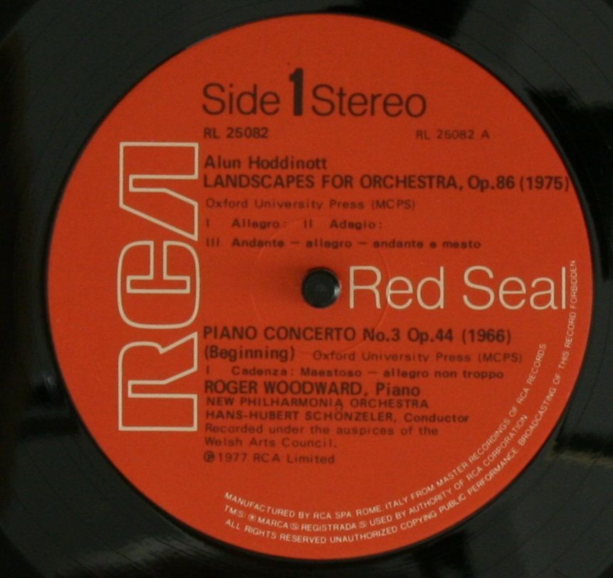 RCA Red Seal RL 25082 - Alun Hoddinott, Roger Woodward, New Phil - Image 5
