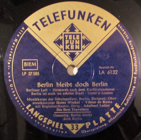 Telefunken LA 6132 - Musikkorps Der Schutzpolizei Berlin, Victor - Image 3