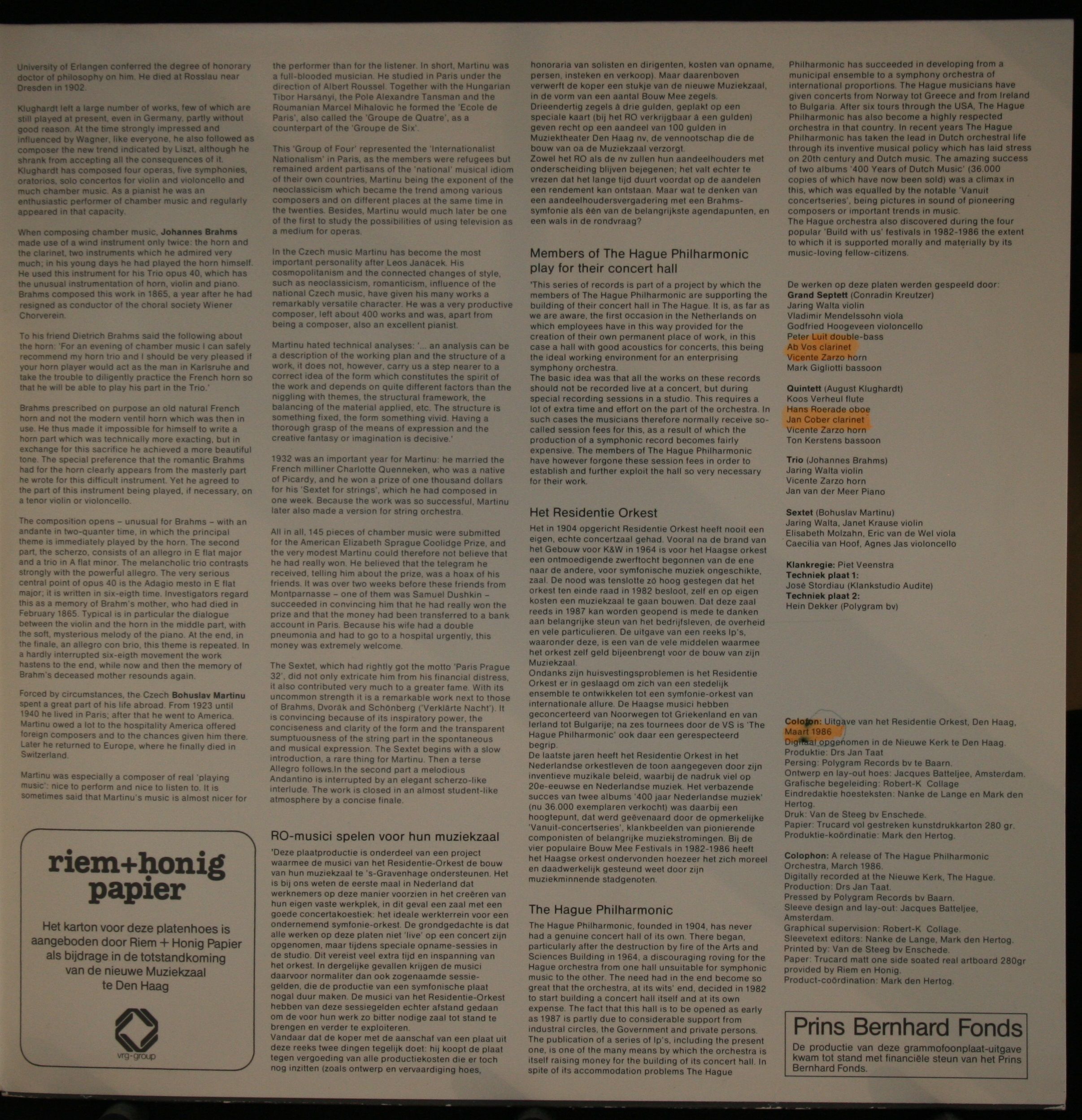 Residentie-Orkest 6818.673/674 - Johannes Brahms, Residentie Ork - Image 4