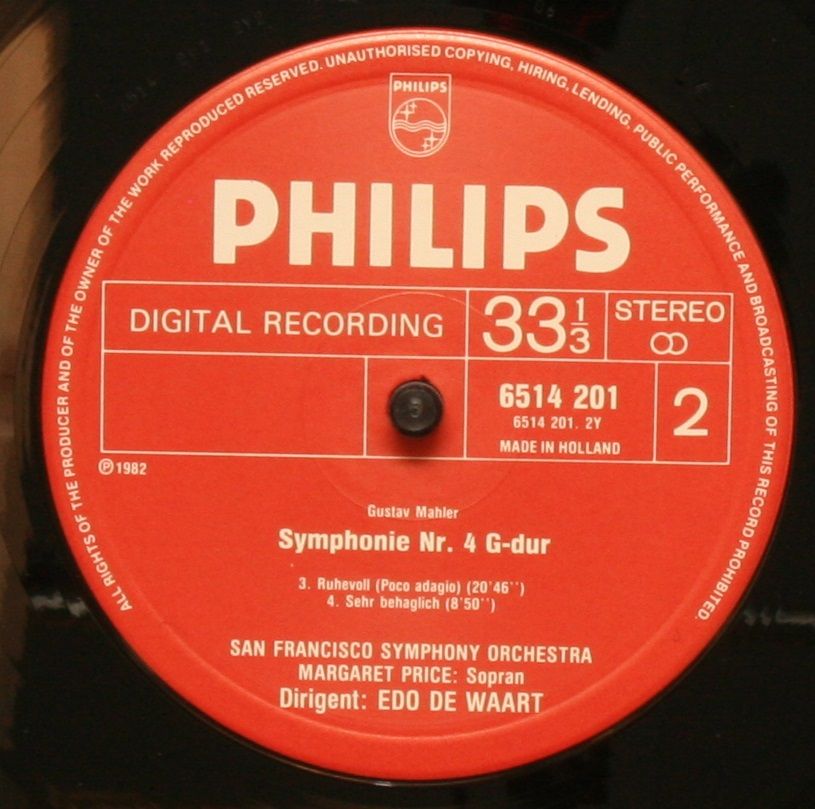 Philips 6514 201 - Gustav Mahler, Margaret Price, San Francisco - Image 4