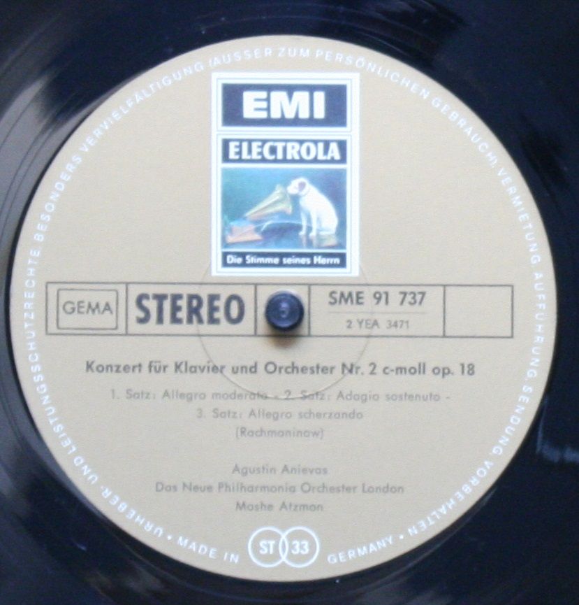 His Master's Voice 5C 063-00364 - Sergei Rachmaninoff, Agustin A - Image 3