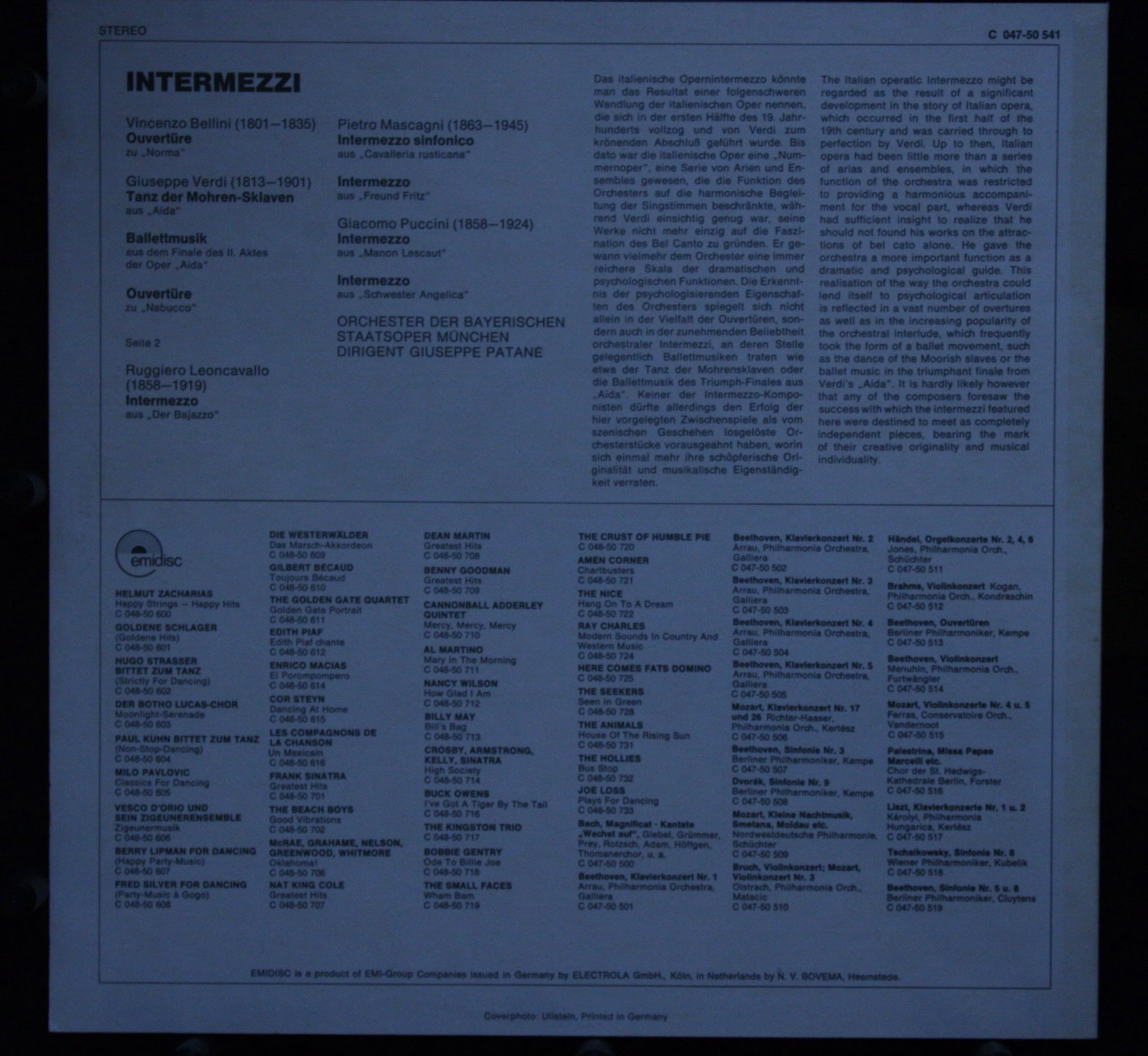 Emidisc (2) C 047-50 541 - Giuseppe Patanè, Bayerisches Staatsor - Image 2