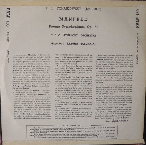 La Voix De Son Maître FALP 150 - Pyotr Ilyich Tchaikovsky, NBC S - Image 2