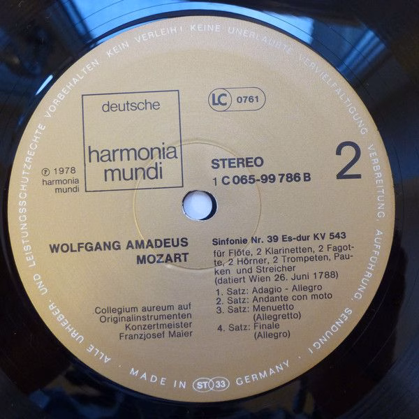 Harmonia Mundi 1C 065-99 786 - Wolfgang Amadeus Mozart, Collegiu - Image 4