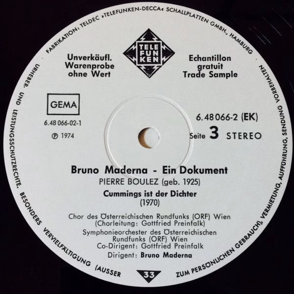 Telefunken 6.48066 EK - Bruno Maderna, Olivier Messiaen, Igor St - Image 5